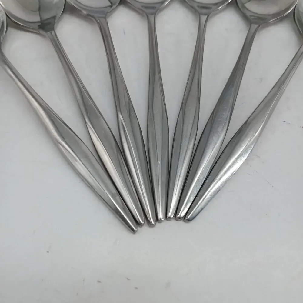 7X Tsp Vtg 1847 Rogers Bros. Youth Pattern Stainless Steel Teaspoons